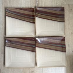 Sango Avanti Brown Large Stoneware Plates 