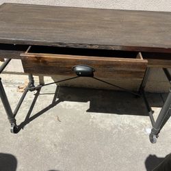World Market Industrial Wood & Metal Desk w/ Drawer – 48"”