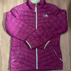 North Face Thermoball Jacket Size 10-12 Pink and Teal 