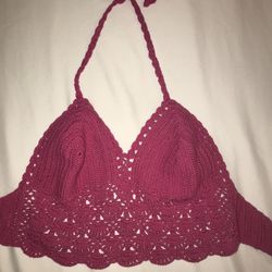 Pink crochet top