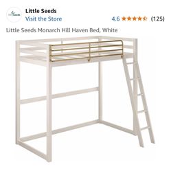White Loft Twin Bed