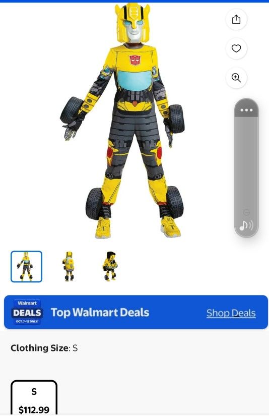 Transformer Costome Size 6 In Kids