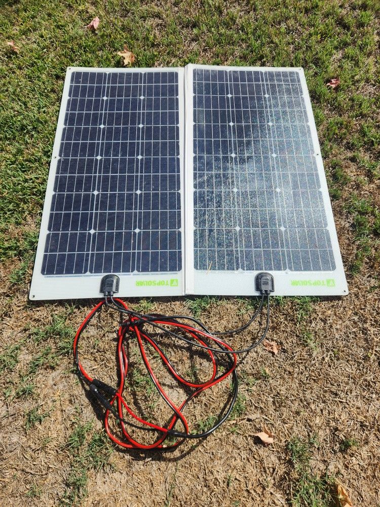 Two 12v TopSolar Off Grid Solar Panels