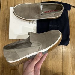 Authentic Prada Men’s Dress Shoes With Box And Dust Bag 