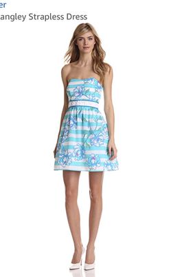 Lilly Pulitzer Shorley Blue Langley Dress Size 0