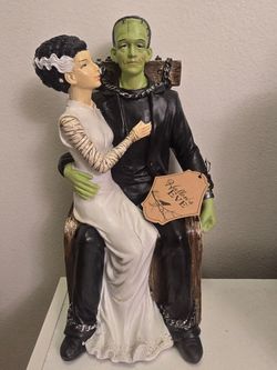Frankenstein And Bride Figurine 12 Inches tall