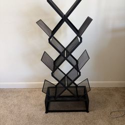 Gintan 9-Tier Space Saving Book Shelf with Storage,Bedroom Shelves Folding Bookshelves,