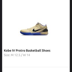 Nike Kobe 4 Protro FC Barcelona Team Gold 
