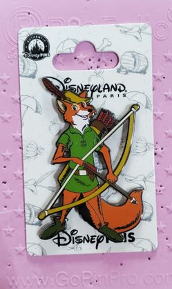 Disney Pins Disneyland Paris Robin Hood Bow & Arrow Archery Pin 2026 Single