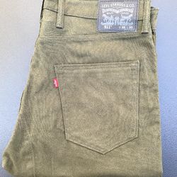 New Levi's 511 Slim Fit, Dark Sequoia Olive Green Color,38x30 New Without Tags