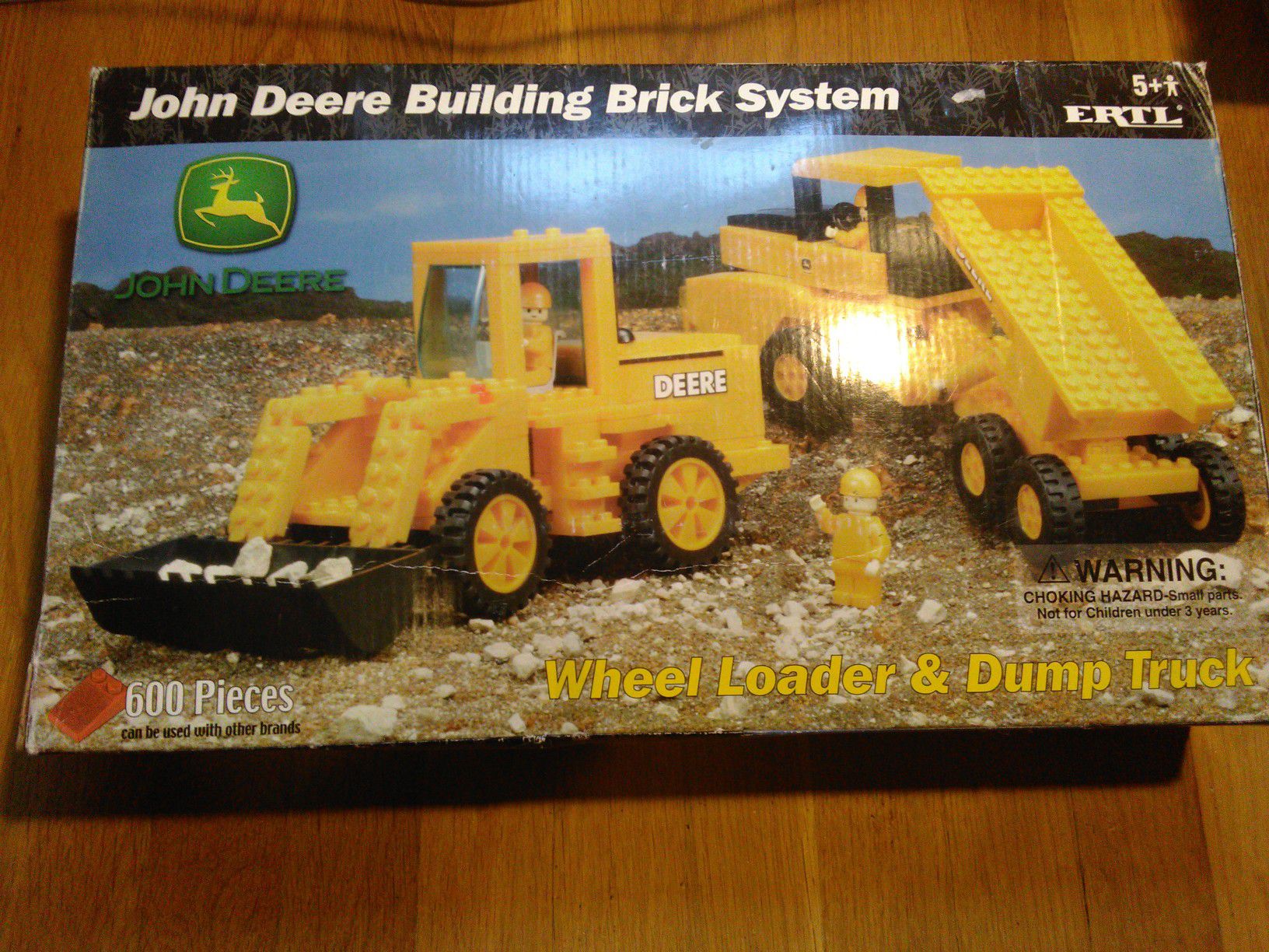 John Deere tractor yellow Lego wheel loader dump truck