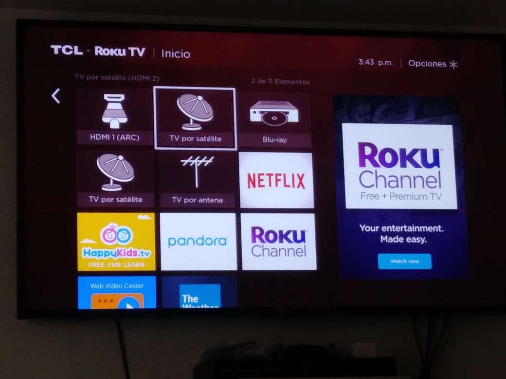 TV TCL con Roku 45" + STAND TV