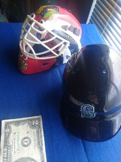 Mini Helmets for your Man Cave!! Mariner and Hockey!!