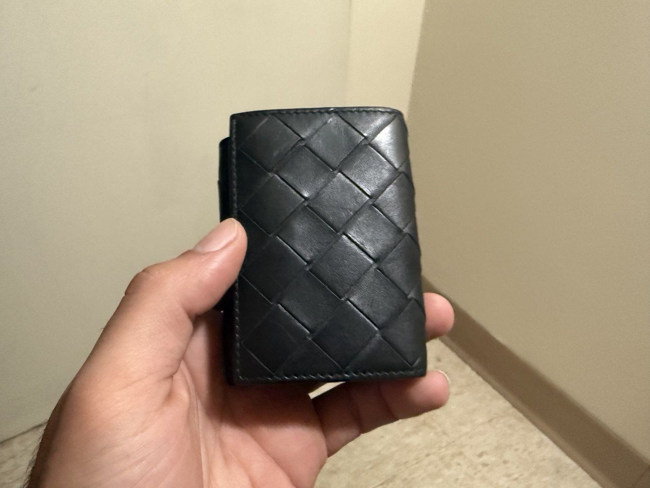 Bottega Veneta Black Bi-Fold Wallet