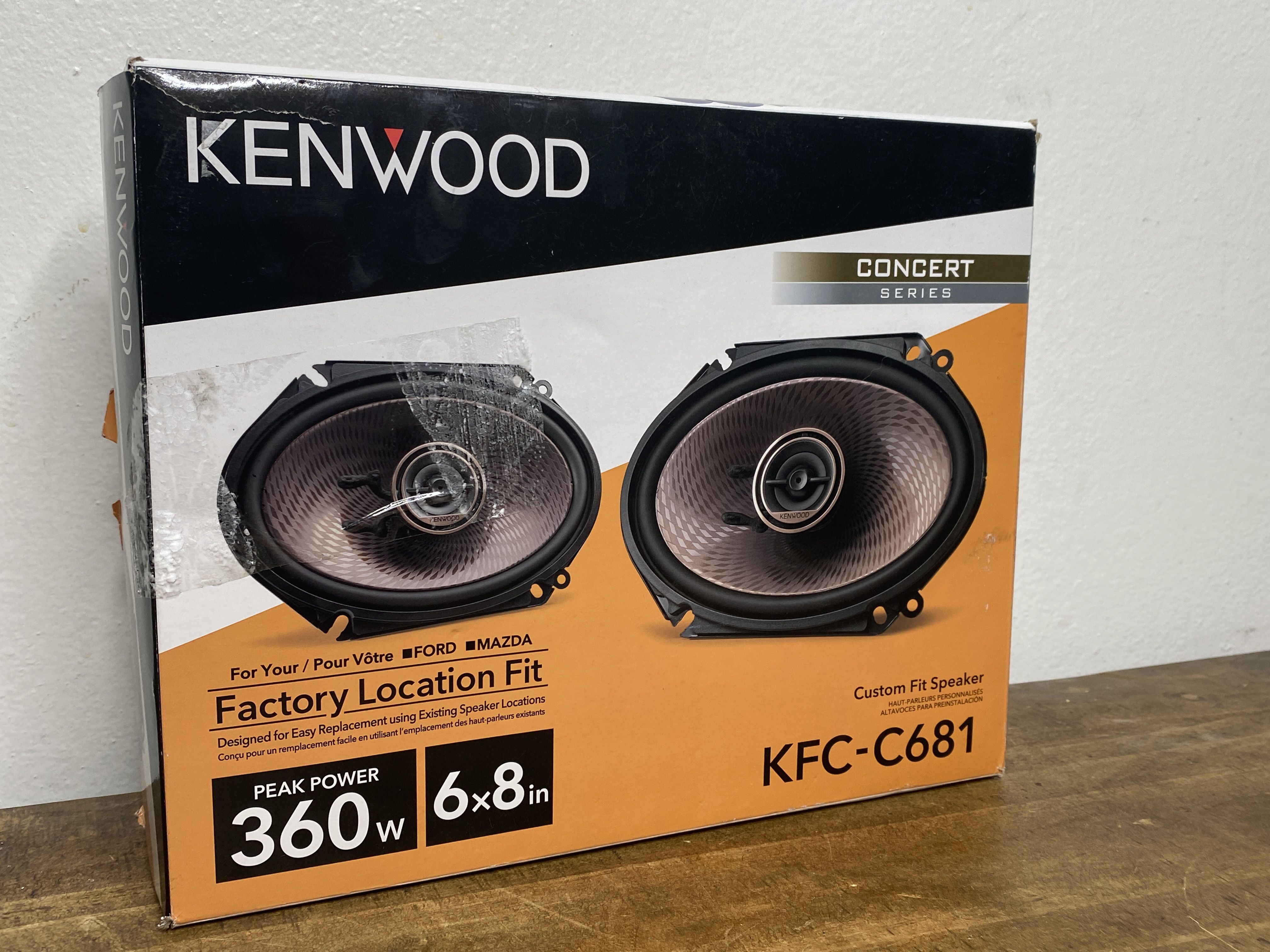 Kenwood - 6" x 8" 2-Way Car Speaker - Black Model:KFC-C681