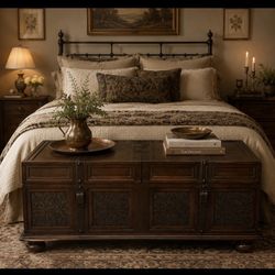 Ashley Furniture Sliding Top Storage Chest / Trunk Coffee Table – Vintage Style