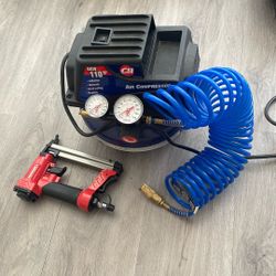 CH 1 gallon Air Compressor W/ StapleGun