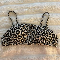 J. Crew bandeau bikini top in leopard