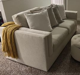Beige Fabric Modern Sofa