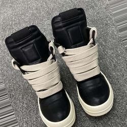 Rick Owens Leather Low Sneakers 32
