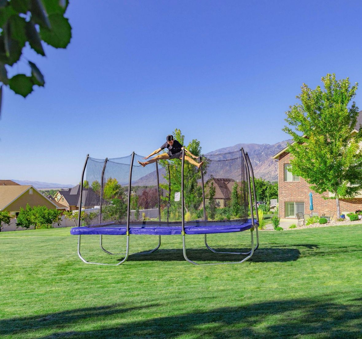 Skywalker Trampolines 15’ X 9’ Rectangle Trampoline With Enclosure In Blue Brand New In Box
