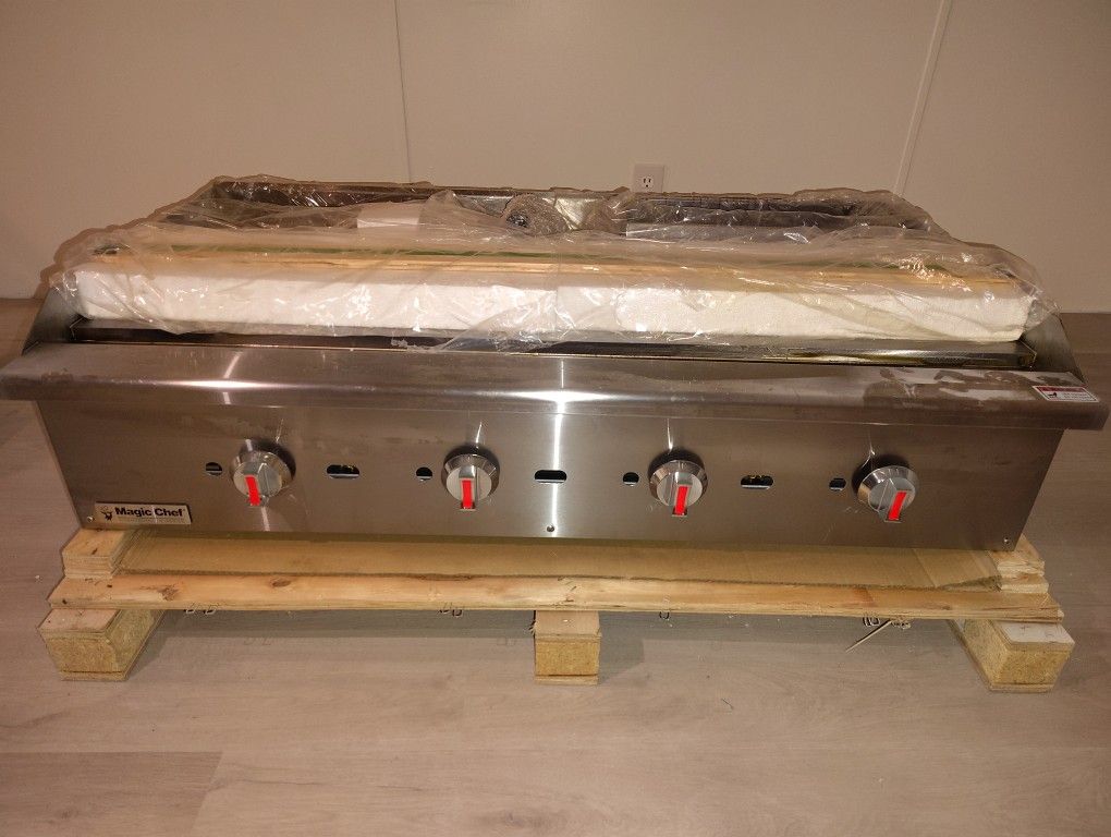 Gas Griddle 48" Commercial Thermostatic 