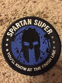 Spartan race super iron on patch