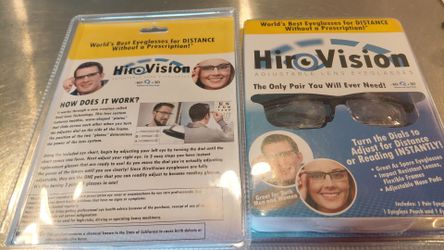 2 new pair of Hirovision adjustable lens eyeglasses