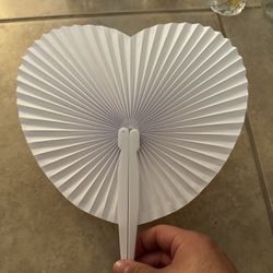 Paper Heart Shaped Fans