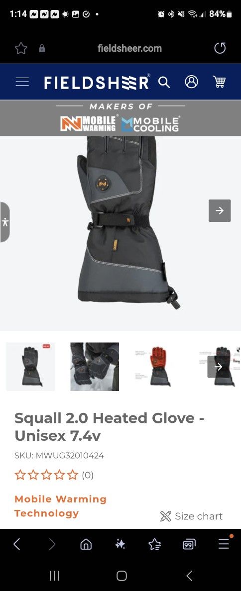 Fieldsheer Mobile Warming Unisex Slope Style Heated Gloves