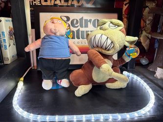 Family Guy Evil Monkey 12” & Chris Stuffed Plush Toy Y2K Cartoon Show W Tags VG