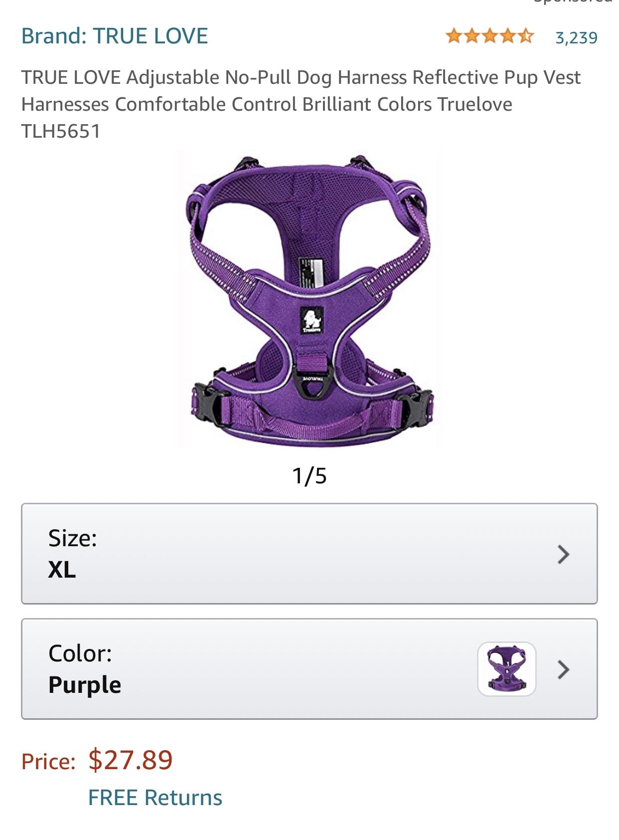 XL dog harness