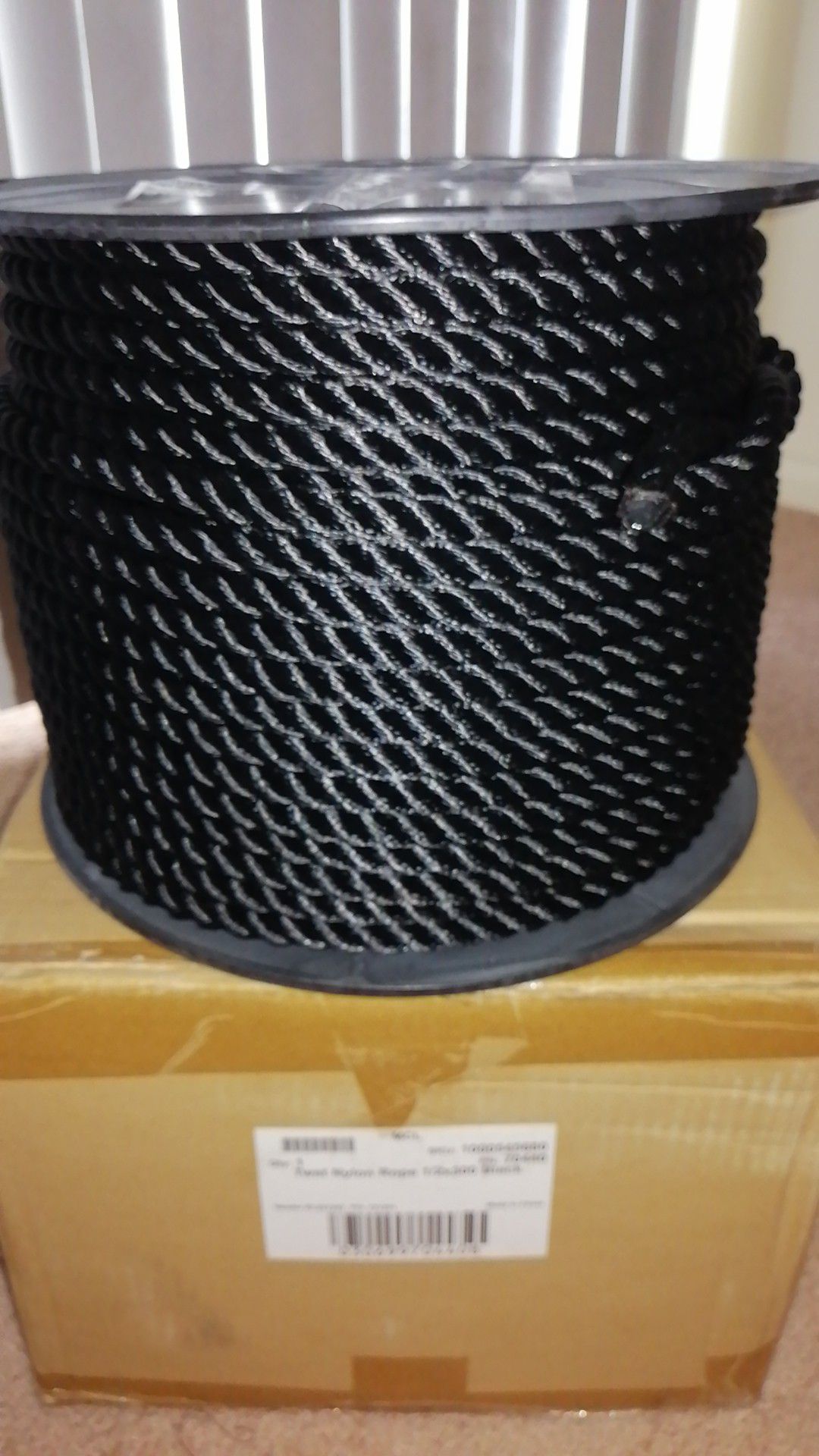Twist nylon rope 1/2 X 300 black