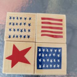 Stars And Stripes Rubber Stamp Set Quattros
