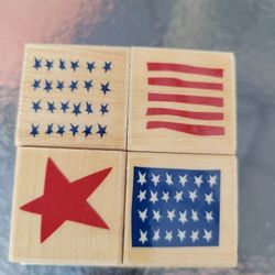 Stars And Stripes Rubber Stamp Set Quattros