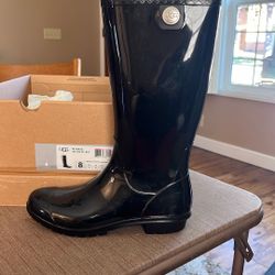 Ugg Tall Rain Boots Size 8 Women 