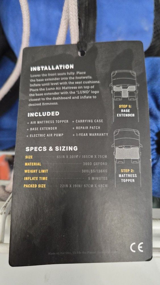 Luno Front Cabin Air Mattress For Ram Promaster