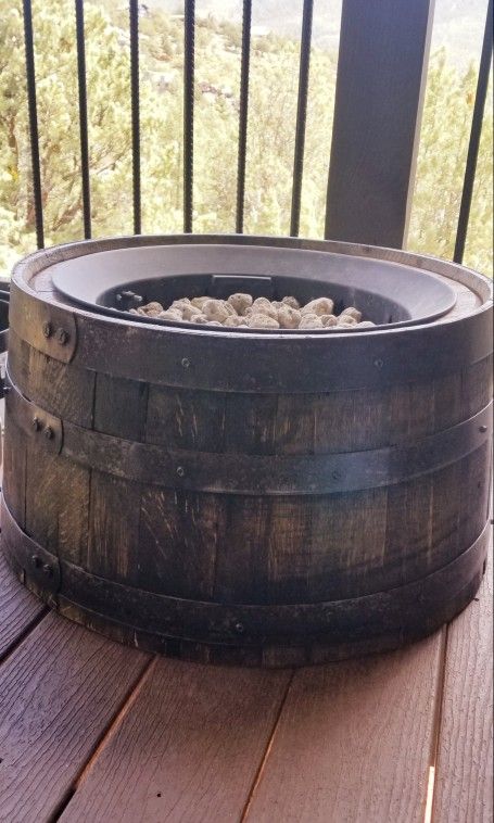 Whiskey Barrel Fire Pit