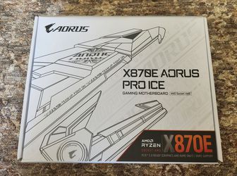 GIGABYTE X870E AORUS PRO ICE WIFI 7 AMD AM5 Motherboard ATX DDR5 PCIE 5.0 (New)