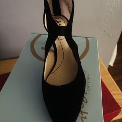 Holiday Black Velvet Heels 