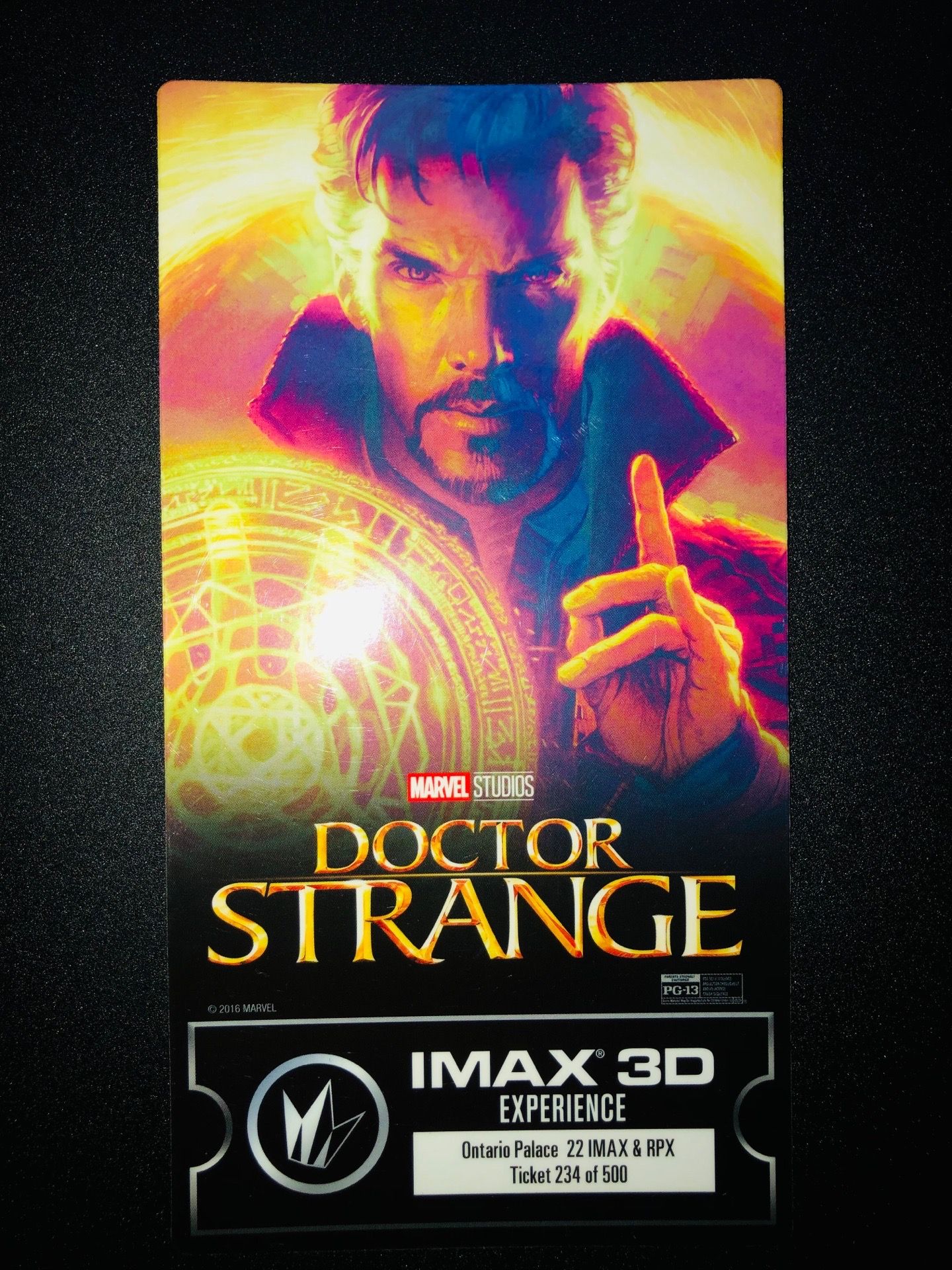 IMAX Marvel Collectible Ticket