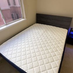 Bed Frame and Mattress (Queen Size)