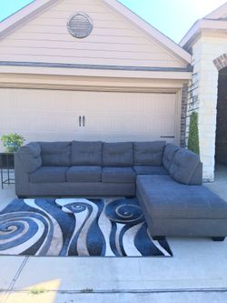 Large Gray Sectional Couch- Free Delivery