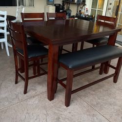 Dining Table And 4 Chairs One Bench 