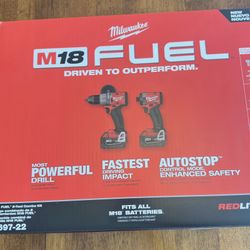 Milwaukee M18 Fuel Hammer Drill And Impact Driver 