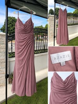 Azazie Dusty Mauve/Rose Bridesmaid/Formal Dress – Size A10