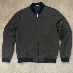 Zara Men’s Green Bomber Jacket