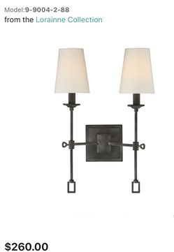 Savoy House 9-9004-2-88 Lorainne 2 Light 12-1/2" Wide Wall Sconce Linen Shades