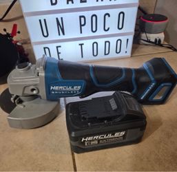 Hercules Brushless Angle Grinder with 8Ah Battery
