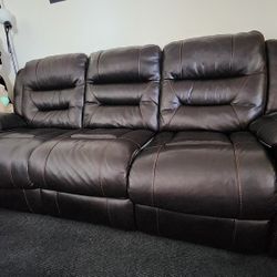 Leather Recliner 3 Seater